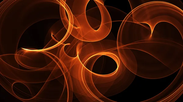 Abstraktní červená oranžová kouř nad černé pozadí s copyspace — Stock fotografie