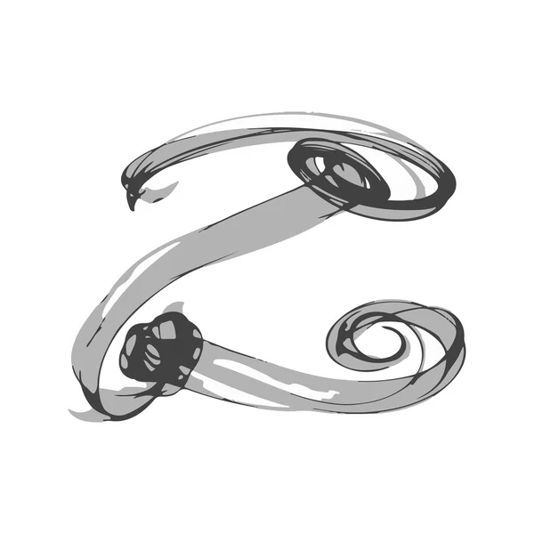 Abstracte letter Z logo ontwerpsjabloon. zwart-wit creatieve teken. Vector-pictogram. — Stockvector