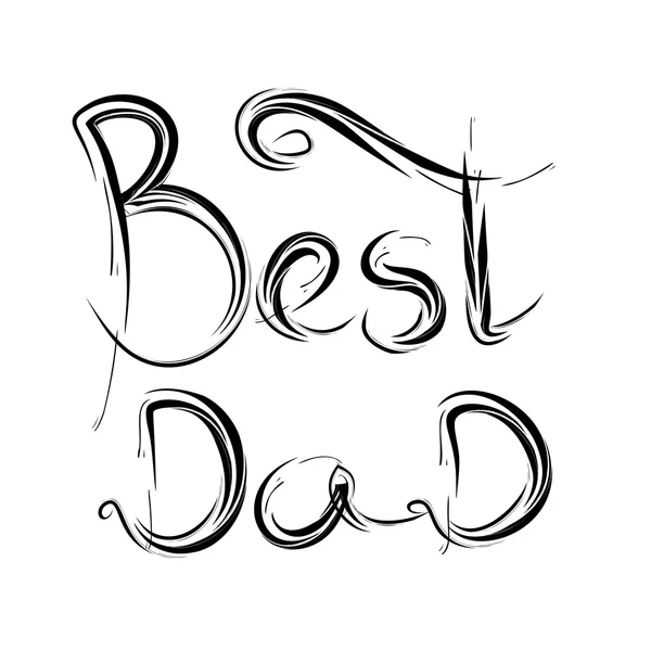 Beste papa. Vector handgeschreven belettering, t-shirt print ontwerp, typografisch samenstelling geïsoleerd op witte achtergrond. — Stockvector