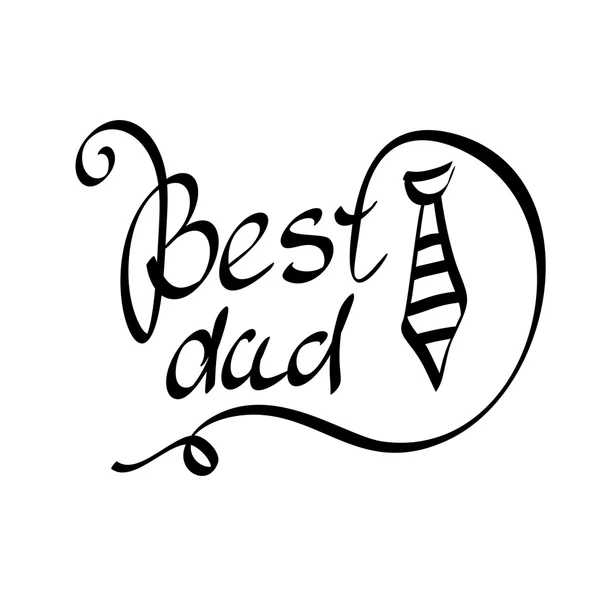 Beste papa. Vector handgeschreven belettering, t-shirt print ontwerp, typografisch samenstelling geïsoleerd op witte achtergrond. — Stockvector