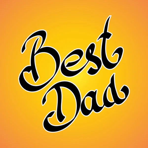 Beste papa. Vector handgeschreven letters, t-shirt print ontwerp, typografisch samenstelling. Happy Fathers Day — Stockvector