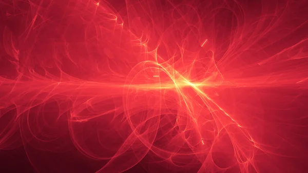 koyu arka plan boşluk evren üzerinde parlayan kırmızı eğri çizgiler. İllüstrasyon.
