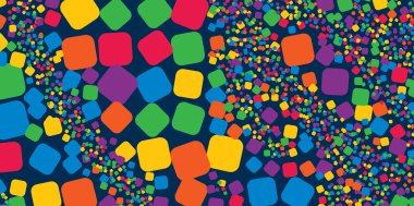 Kare gökkuşağı renkli geometrik soyut arka plan