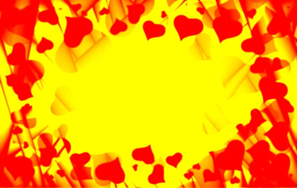 Abstracte liefde achtergrond vol met harten. Valentine s dag frame voor kaart met copyspace — Stockfoto