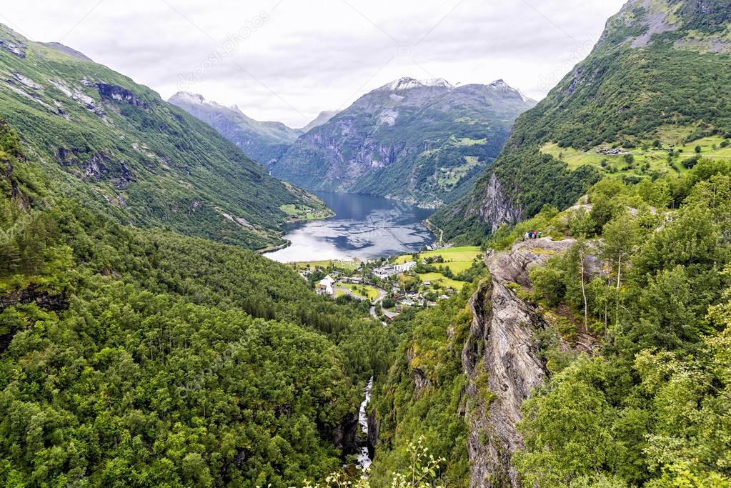 The end of Geiranger Fjord in Norway