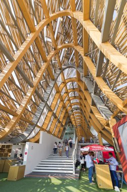 China pavilion interior at EXPO 2015 in Milan, Italy