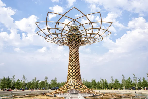 Strom života na Expo 2015 v Miláně, Itálie Stock Fotografie