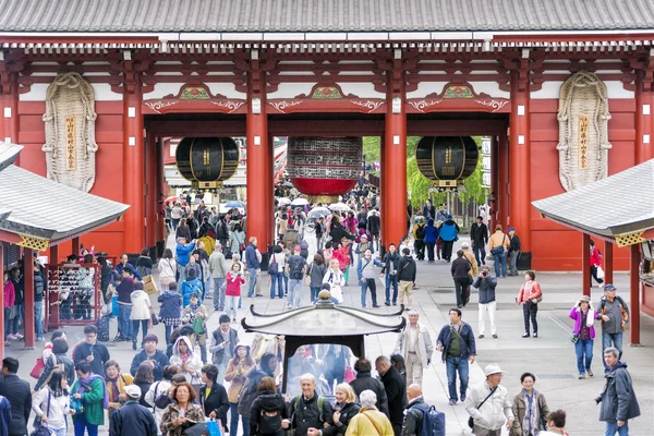 미나리 (천둥 문), 센 소지 사원 아사쿠사 지구 도쿄, 일본에서의 외부 게이트 — 스톡 사진