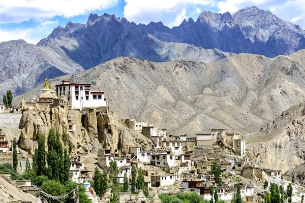 Panoramisch uitzicht van het Lamayuru klooster in Ladakh, India. — Stockfoto