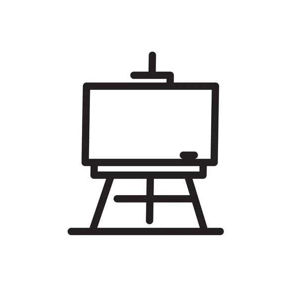 Flipchart Symbol Whiteboard Vektor Umrissstil Illustration Für Website Oder Print — Stockvektor