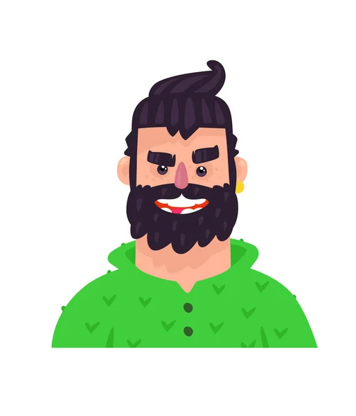 bearded man cartoon