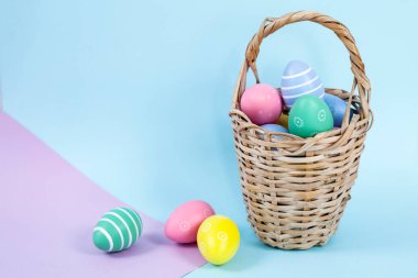 Paskalya yumurtalı Paskalya arkaplanı.