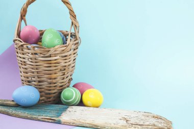 Paskalya yumurtalı Paskalya arkaplanı.