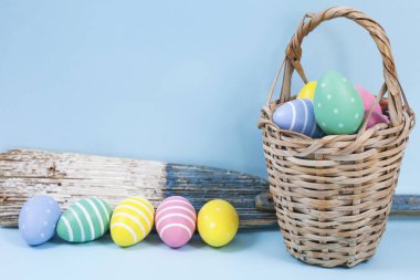 Paskalya yumurtalı Paskalya arkaplanı.