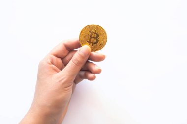 Şifreli para birimi işi. Bitcoin finans kavramı