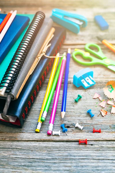 Papelería Escolar Mesa Espacio Para Texto —  Fotos de Stock