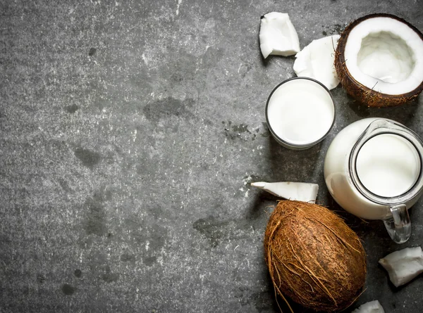 Coconut milk in the jar. — Stock Photo, Image