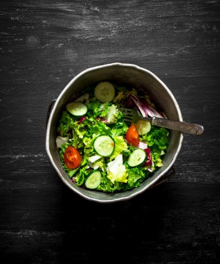 salatalık ve domates salatası