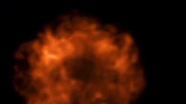 Siyah arka planda yangın ve alevler. 1000 fps 'de yüksek hızlı bir kamerayla çekildi. Yüksek kaliteli FullHD görüntüler