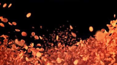 Kırmızı mercimek yükselip alçalıyor. 1000 fps 'de yüksek hızlı bir kamerayla çekildi. Yüksek kaliteli FullHD görüntüler