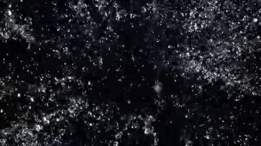 Bir damla su. 1000 fps 'de yüksek hızlı bir kamerayla çekildi. Yüksek kaliteli FullHD görüntüler