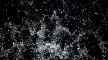 Bir damla su. 1000 fps 'de yüksek hızlı bir kamerayla çekildi. Yüksek kaliteli FullHD görüntüler