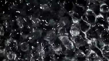 Bir damla su. 1000 fps 'de yüksek hızlı bir kamerayla çekildi. Yüksek kaliteli FullHD görüntüler