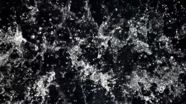 Bir damla su. 1000 fps 'de yüksek hızlı bir kamerayla çekildi. Yüksek kaliteli FullHD görüntüler