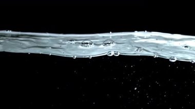 Hava kabarcıklı süper yavaş su dalgaları. 1000 fps 'de yüksek hızlı bir kamerayla çekildi. Yüksek kaliteli FullHD görüntüler