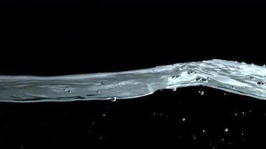 Hava kabarcıklı süper yavaş su dalgaları. 1000 fps 'de yüksek hızlı bir kamerayla çekildi. Yüksek kaliteli FullHD görüntüler