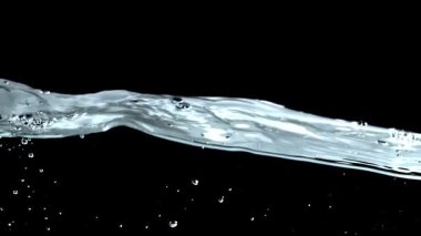 Hava kabarcıklı süper yavaş su dalgaları. 1000 fps 'de yüksek hızlı bir kamerayla çekildi. Yüksek kaliteli FullHD görüntüler