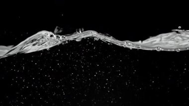 Hava kabarcıklı süper yavaş su dalgaları. 1000 fps 'de yüksek hızlı bir kamerayla çekildi. Yüksek kaliteli FullHD görüntüler