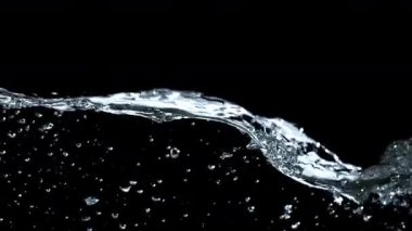 Hava kabarcıklı süper yavaş su dalgaları. 1000 fps 'de yüksek hızlı bir kamerayla çekildi. Yüksek kaliteli FullHD görüntüler