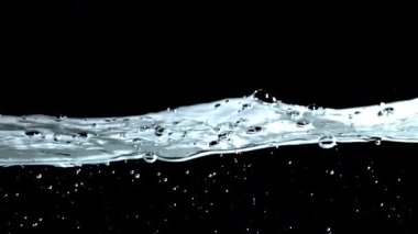 Hava kabarcıklı süper yavaş su dalgaları. 1000 fps 'de yüksek hızlı bir kamerayla çekildi. Yüksek kaliteli FullHD görüntüler