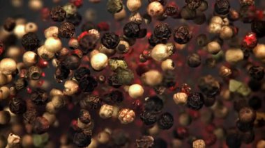 Süper yavaş çekimde biber. 1000 fps 'de yüksek hızlı bir kamerayla çekildi. Yüksek kaliteli FullHD görüntüler