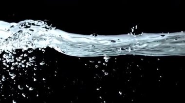 Hava kabarcıklı süper yavaş su dalgaları. 1000 fps 'de yüksek hızlı bir kamerayla çekildi. Yüksek kaliteli FullHD görüntüler