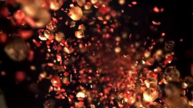 Süper yavaş çekimde biber. 1000 fps 'de yüksek hızlı bir kamerayla çekildi. Yüksek kaliteli FullHD görüntüler