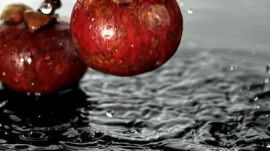 Süper yavaş çekim Taze mangosensler. 1000 fps 'de yüksek hızlı bir kamerayla çekildi. Yüksek kaliteli FullHD görüntüler