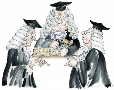 Old court session clipart