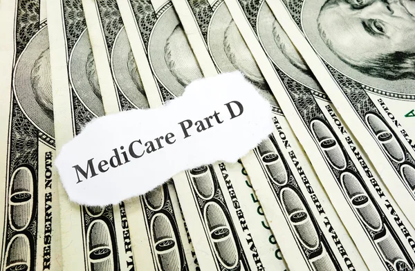 Medicare D część pieniędzy — Zdjęcie stockowe