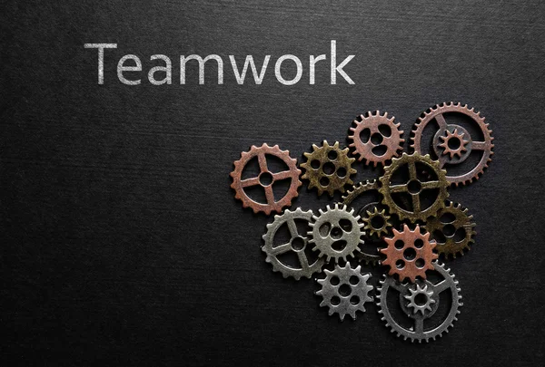 Teamwork gears koncept — Stockfoto