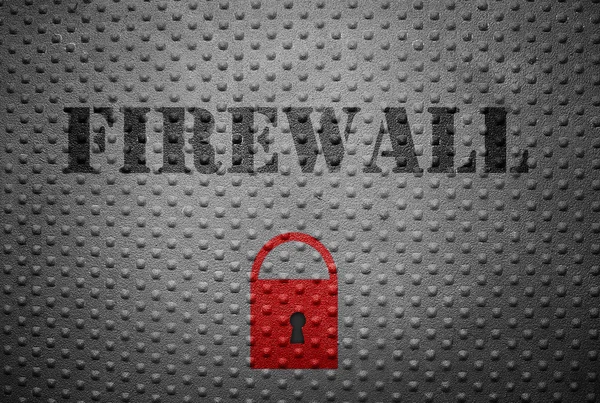 Firewall dan kunci — Stok Foto