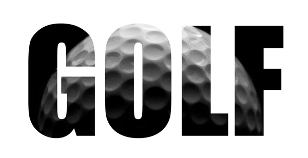 Golf concept op wit — Stockfoto