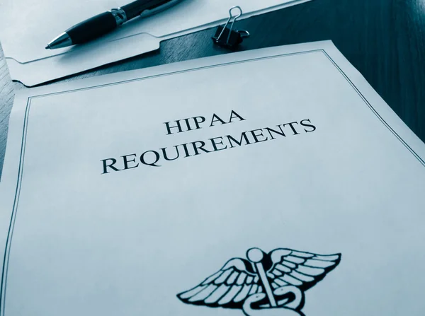 HIPAA gereksinimleri belgeleri — Stok fotoğraf