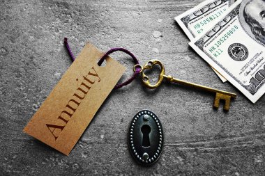 Annuity key money clipart