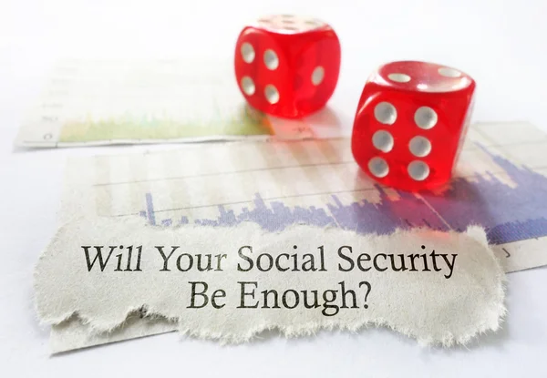 Social Security dice — Stock Photo, Image