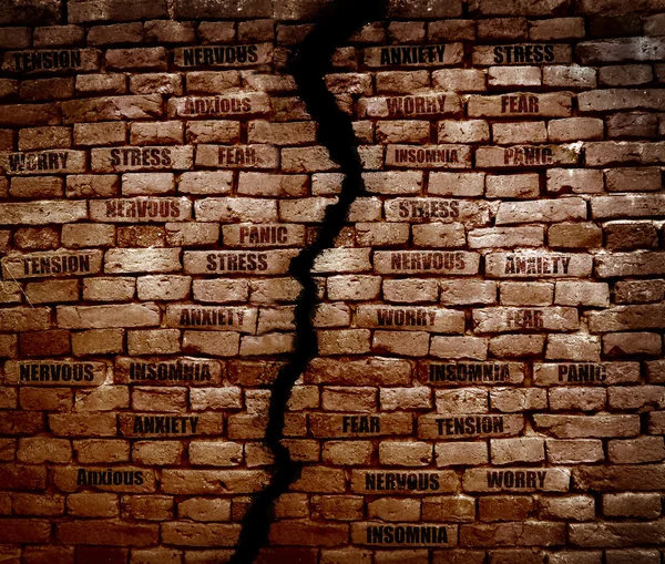 Brick wall stress — Stock Photo, Image