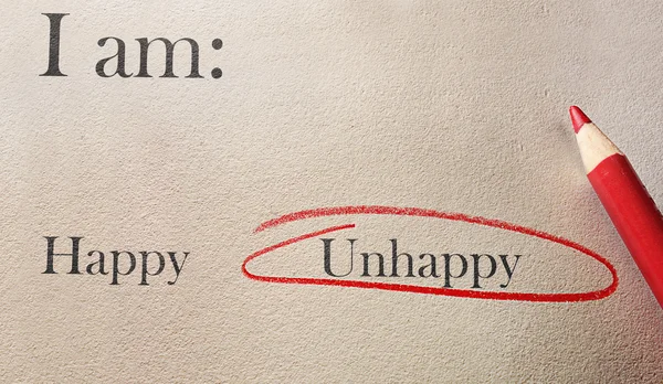 Unhappy red circle — Stock Photo, Image