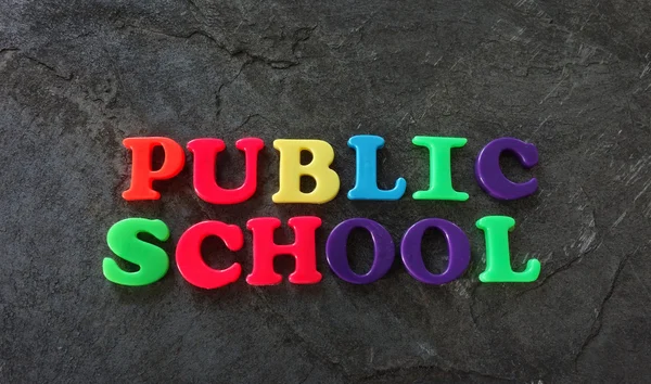 Veřejné školy dopisy — Stock fotografie