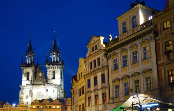 Praça Cidade Velha Praga República Checa Entardecer — Fotografia de Stock